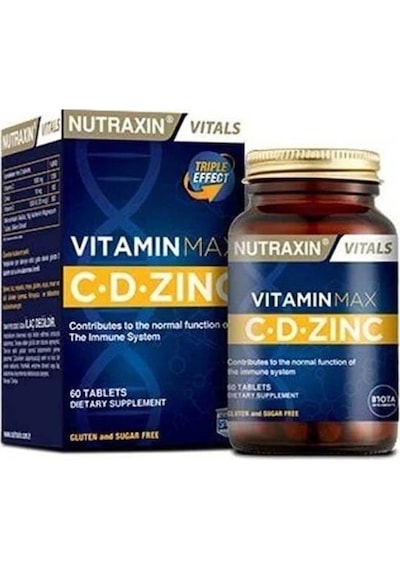 Nutraxin Vitamin Max C D Çinko 60 Tablet