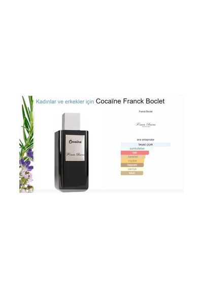 Cocaïne By Frank Boclet 75ml Edp Parfüm Yoğun Extrait Esanslı Niş Serisi Açık Parfüm Diğer