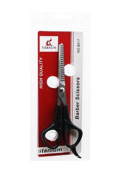 Taksun B-017 Titanium Berber 6½ İnceltme Ara Makası Saç Seyreltme - 12'li Paket