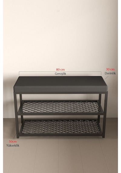 Aju Ayakkabılık Puflu Süngerli Oturaklı Metal Ayakkabı Rafı Modern Vestiyer Baklavalı Metal Tasarım Aju Ayakkabılık Puflu Süngerli Oturaklı Metal Ayakkabı Rafı Modern Vestiyer Baklavalı Metal Tasarım