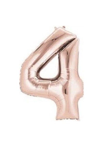 4 Rakam Rose Gold Folyo Balon 72 Cm