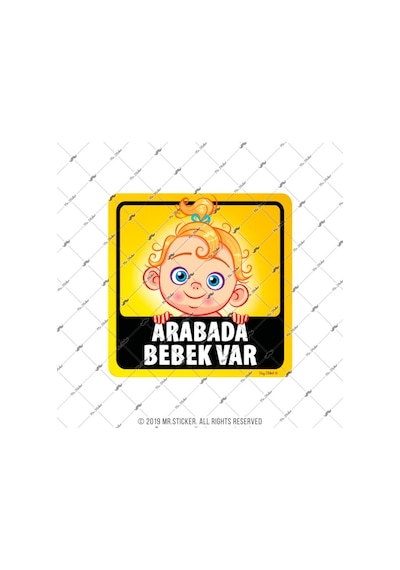 Bob14 Arabada Bebek Var Sticker (Kiz Cocugu)