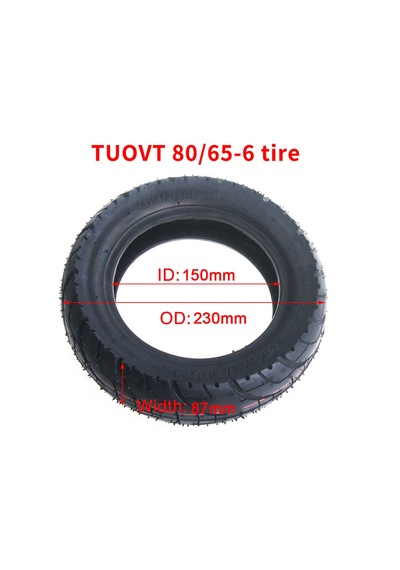 10 İnç Elektrikli Scooter Lastiği 80 / 65-6 İç Ve Dış Lastik 80 / 65-6-