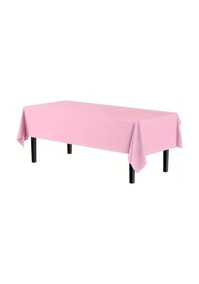 Beysüs Plastik Kullan At Masa Örtüsü Pembe 137 270 Cm