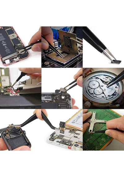 9 Adet Esd Cımbız Seti Telefon Tablet Pc Ps Saat Tamir Cımbızları