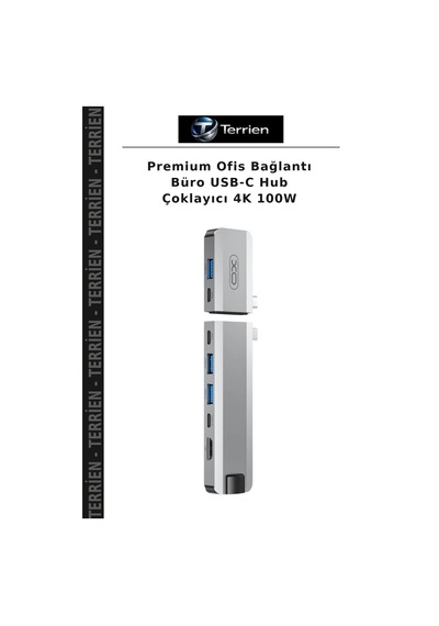 Premium Ofis Bağlantı Büro Usb-c Hub Çoklayıcı 4k 100w