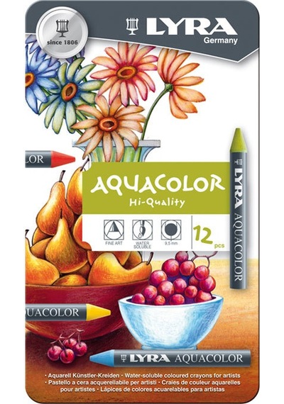 Lyra Aquacolor Aquarell Sulandırılabilen Pastel Boya 12 Renk