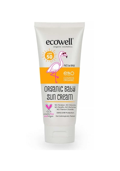 Ecowell Organik SPF50+ Bebek Güneş Kremi 110 G