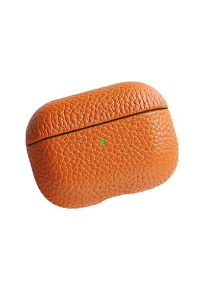 Piili Apple AirPods Uyumlu Pro 2 Leather Kılıf Apple AirPods Uyumlu Kılıfı Turuncu