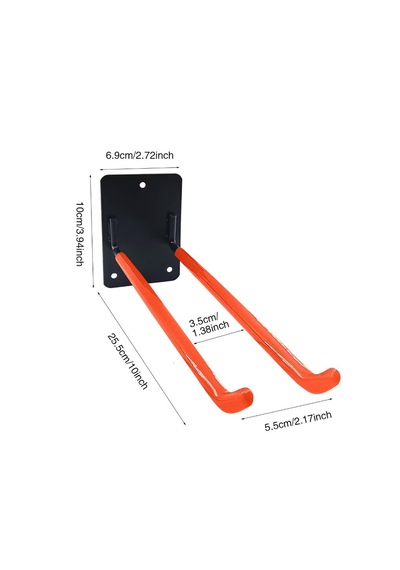 Microcase Çok Amaçlı Pvc Kaplamalı Kaymaz Metal Askılık Ağır Yük Askısı Depo Garaj Bahçe - Al5915 3 Adet Siyah