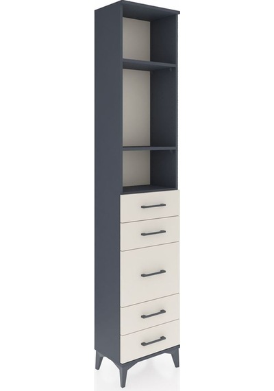 Arges Dolap 3 Raflı 5 Çekmeceli 44x30x221 Antrasit-aytaşı Antrasit Arges Dolap 3 Raflı 5 Çekmeceli 44x30x221 Antrasit-aytaşı Antrasit