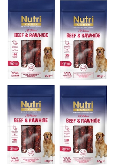 Nutri Canin Rawhide Sığır Etli Köpek Ödülü 80 Gr. X 4 Adet