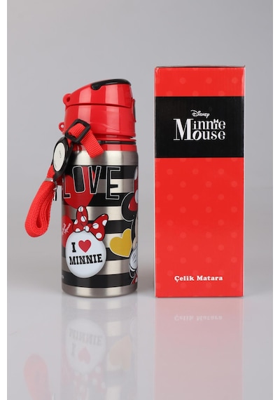 Dekomus İle Lisanslı Mınnıe Mouse Çelik Matara 500 Ml Diğer