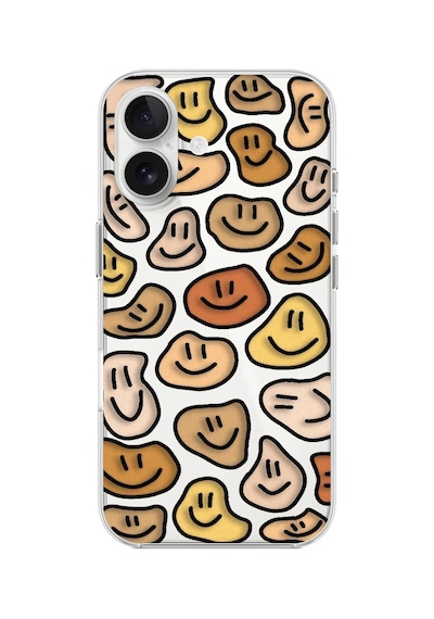 Apple Uyumlu iPhone 16 Şeffaf Kılıf Şeffaf Wallpaper 8 Tasarımlı