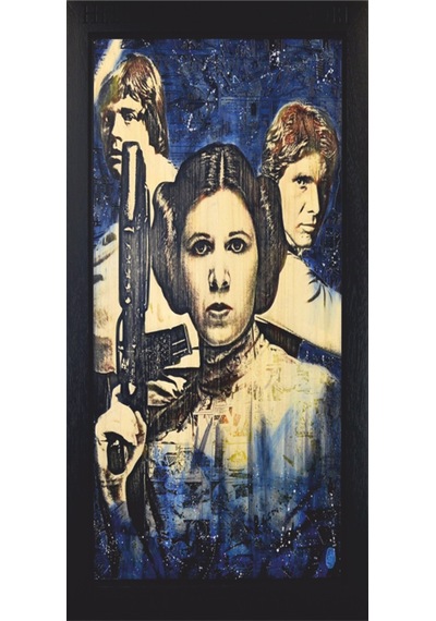 star wars sinem afişi mini retro ahşap poster