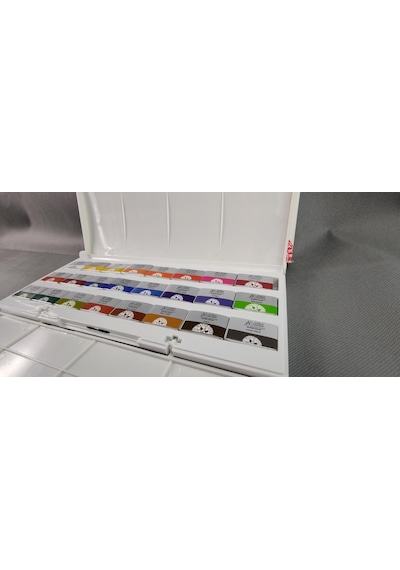 Afra Artists Water Colours Sulu Boya Tablet Seti 24'lü 3x2cm Tam Tablet Çok Renkli