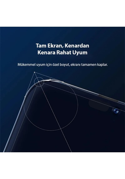 Baseus Crystal İphone 15 Full Koruma Anti Mavi Işık Tempered Cam Ekran Koruyucu 2 Adet Set- 5775 Mh-hs8220-1801