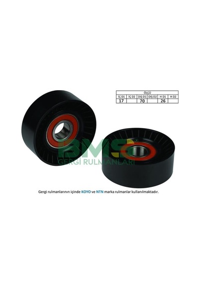 BMS 124 Alternatör V Kayış Gergi Rulmanı 17×70×26 Avensis Celıca Corolla Uyumlu Bmw E46-E39-E38-E53-Z3-E85