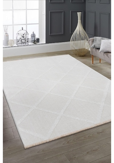 Rodney Vl Yıkanabilir Kaydırmaz Çift Taraf Pamuk Dokuma Beyaz Rix Premium Kalite Kilim Beyaz1