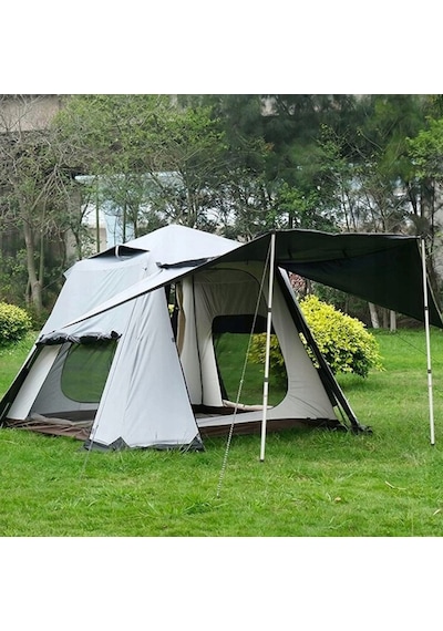 Funky Chaırs 2 Adet Ayarlanabilir Teleskopik Alüminyum Tarp Tente Çadır Direği 230 Cm Gri