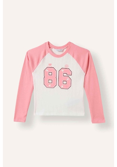 Defacto Bisiklet Yaka Baskılı Reglan Uzun Kollu Tişört Kız Çocuk I2304a826aupn440 Pembe-pn440 Defacto Bisiklet Yaka Baskılı Reglan Uzun Kollu Tişört Kız Çocuk I2304a826aupn440 Pembe-pn440
