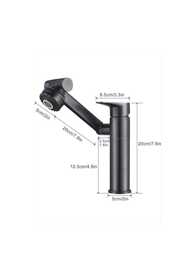 Fleko 360 Lavabo Bataryası Siyah