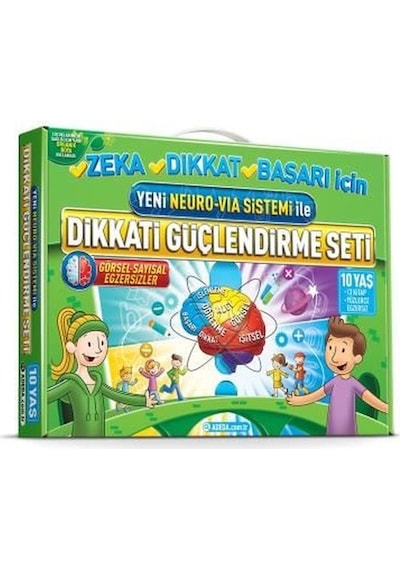 Yeni Neuro-Via Sistemi İle Dikkati Güçlendirme Seti 10 Yaş - Osman Abalı - Adeda