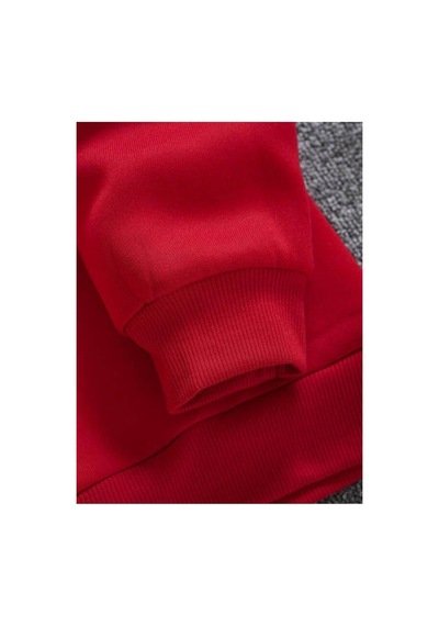 Medinenur Erkek El Yazılı Baskılı Kapüşonlu Sweatshirt Kırmızı