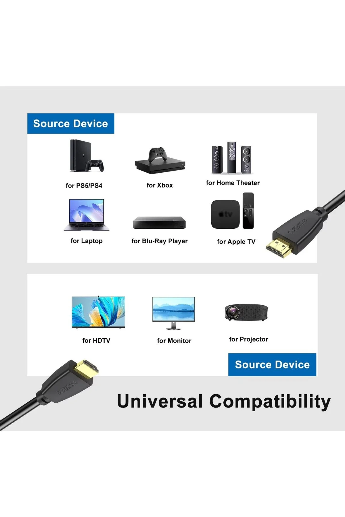 10 Metre 10m Hdmi Kablosu Lcd Laptop Hd Ara Bağlantı Erkek-erkek Tv Kablo Ps3 Ps4 Xbox Görüntü Kablo 001