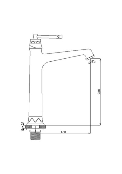 Newarc Pera Çanak Tıpı Lavabo Bataryası - Parlak Bakır 961005 Diğer