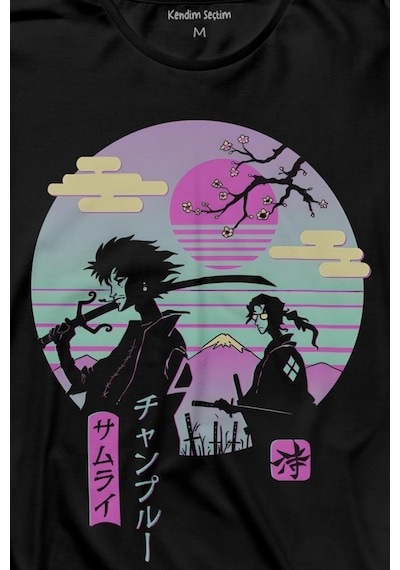 Samurai Chillhop Samuray Japonca Chill Uzun Kollu Tişört Baskılı T-shirt 001