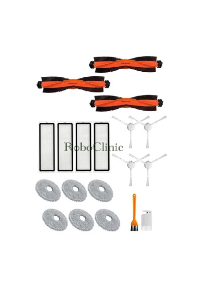 Robot Vacuum X10 Plus X20 Plus Uyumlu Yedek Fırça,hepa Filtre,mop Seti-19 Parça