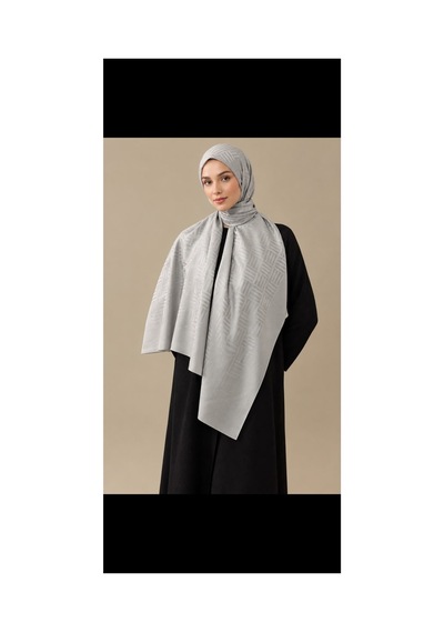 Ardün Hijab Kibrit Desen Pamuklu Şal Gri Şık Ve Modern Tesettür Şal Gri - 936520697 Gri