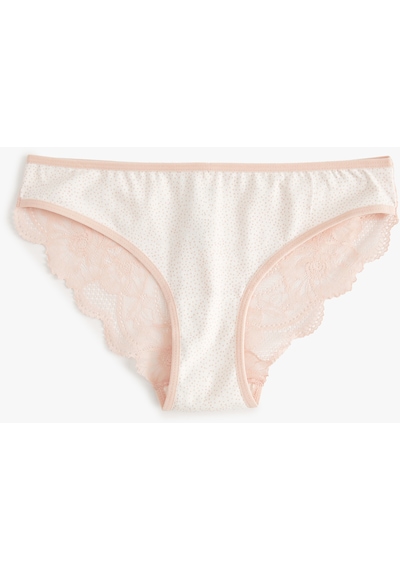 Koton Brazilian Külot Dantelli Pamuklu Pembe 4slk30022mk Gül