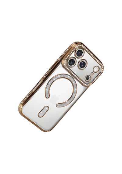 Apple Uyumlu iPhone 17 Pro Max Joke Simli Magneticsafe Kılıf Altın