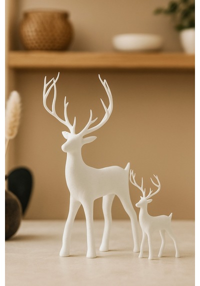 Dekoratif 3d Baskı Geyik Biblo 20cm