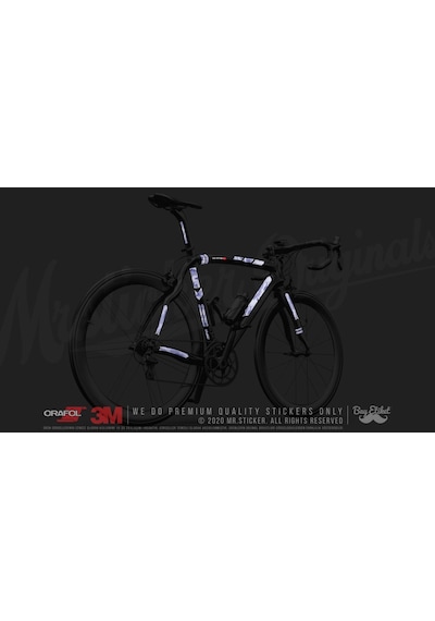 Bcy36 Reflektif Bisiklet Sticker Set Avantaj Paket Lacivert Beyaz