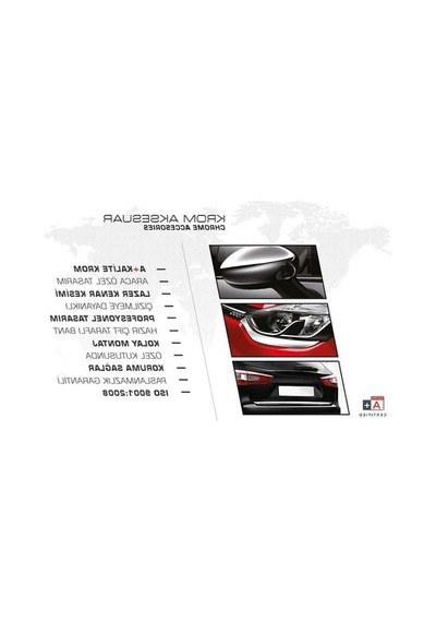 Vw Passat B8 Uyumlu Krom Egzoz Görünümü Difüzör, 4'lü R Line Parça