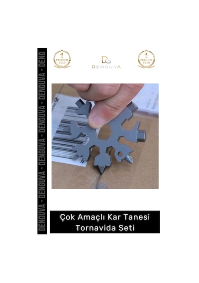 Tornavida Çok Amaçlı Paslanmaz Çelik Kompakt Fonksiyonel Pratik Kar Tanesi Tornavida Seti 18 İn 1