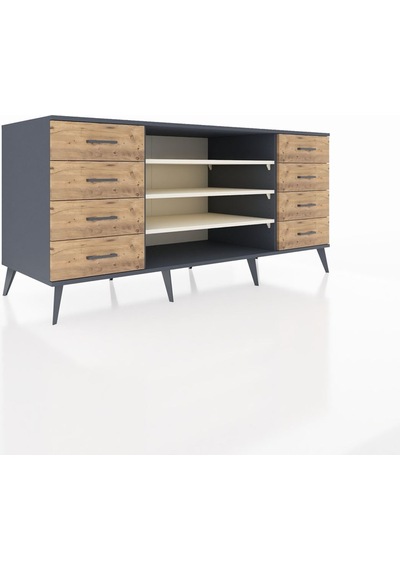 Kronos Konsol 3 Raflı 8 Çekmeceli 176x59x83 Antrasit-aytaşı/çam Aytaşı/çam Kronos Konsol 3 Raflı 8 Çekmeceli 176x59x83 Antrasit-aytaşı/çam Aytaşı/çam