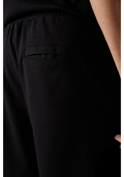 Tommy Life Siyah Pamuklu Kalın Yumuşak Dokulu Comfort Fit Basic Erkek Şort - 81261 Siyah