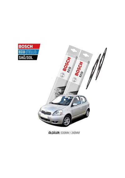 Toyota Uyumlu Yaris Silecek Takımı 1999-2005 Bosch Eco