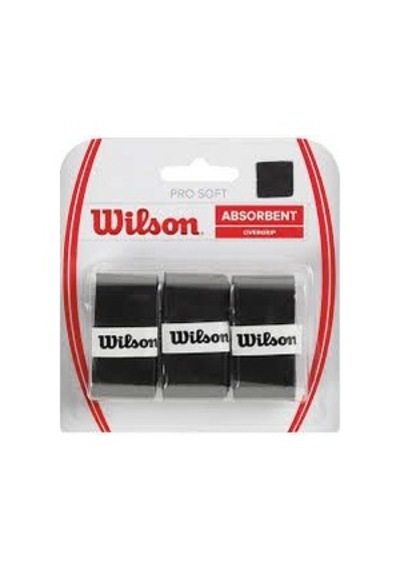 Wilson Wrz4040 Bk Pro Soft Absorbent 3'lü Black Overgrip