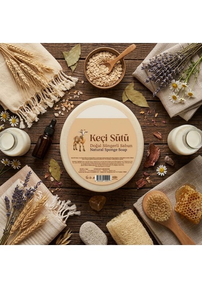 Keçi Sütü Doğal Süngerli Sabun 120g - Derinlemesine Nemlendirici Diğer