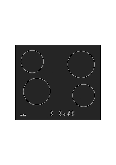 Simfer 3970 60CM Ankastre Vitroseramik Ocak 4E Siyah
