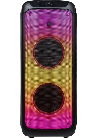 Hepu Hp 943 Taşınabilir Şarjlı Bluetooth Parti Hoparlörü 2 10 İnc Woofer 80 W Rms Extra Bass Karaoke Mikrafon
