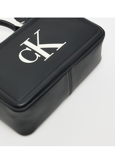 Calvin Klein Lv04f3411g3l2 Bold Ck Elongated Kadın El Çantası Siyah -Beyaz