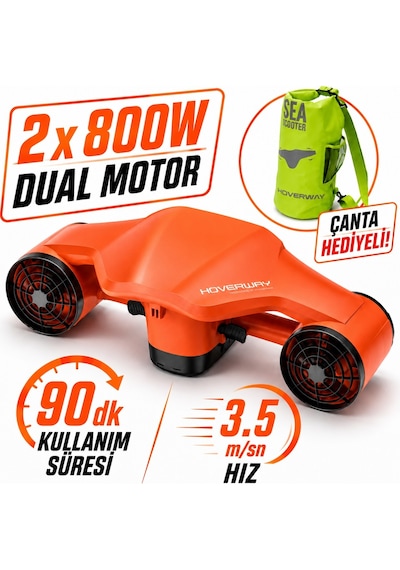 Hoverway Orca 2 Pro Çift Motorlu 1600w 2x800w Deniz Scooter I Sea Scooter -orange