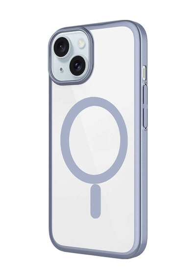 Zeyline Apple Uyumlu iPhone 15 Plus Wireless Şarj Özellikli Sert Pc Zore Mat Riksos Magsafe Kapak-siyah