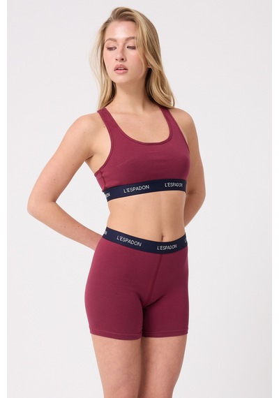 Athleshorts Yüksek Bel Kadın Uzun Boxer Şort-3113 Bordo